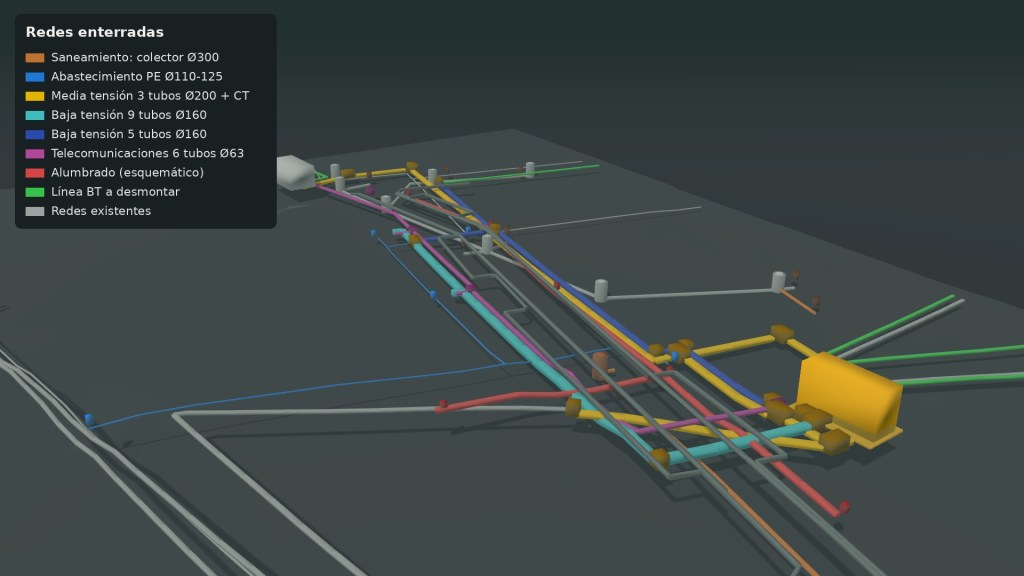 Modelo BIM de redes enterradas de instalaciones